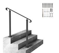 VEVOR Barandilla de Escalera de Hierro para 1-3 Escalones Pasamanos Exterior 1 m