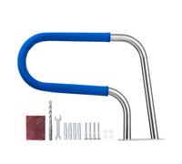 VEVOR Barandilla de Piscina, Soporta hasta 100 kg, Acero Inoxidable 304, con Funda Antideslizante Desmontable y Numerosos Accesorios, para Piscinas, Parques Acuáticos y Spas, 788 x 100 x 558 mm