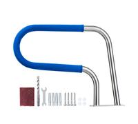 VEVOR Barandilla de Piscina, Soporta hasta 100 kg, Acero Inoxidable 304, con Funda Antideslizante Desmontable y Numerosos Accesorios, para Piscinas, Parques Acuáticos y Spas, 788 x 100 x 558 mm