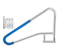 VEVOR Barandilla para Piscina 139,7 x 81,2 cm Pasamanos de Piscina Acero Inoxidable Agarradera Exterior Piscina Carga 113kg Barandilla de Seguridad de Piscina con Cubierta de Nailon Tornillos Broca M8