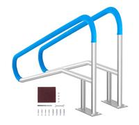 VEVOR Barandilla para Piscina 1395 x 810 mm Pasamanos para Piscina de Acero Inoxidable con Placa Base 2 Piezas Barra de Seguridad Antioxidante para Piscinas, Interiores, Exteriores, Terrazas, Spas