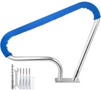 VEVOR Barandilla para Piscina 98,9 x 81,3 cm Pasamanos de Piscina Acero Inoxidable Agarradera Exterior Piscina Carga 113 kg Barandilla de Seguridad de Piscina con Cubierta de Nailon Tornillos Broca M8