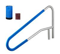 VEVOR Barandilla para Piscina, Capacidad de Carga 100 kg, Acero Inoxidable 304, Funda Antideslizante Extraíble, Montaje Empotrado o en Suelo, para Piscinas y Parques Acuáticos, 1371 x 48 x 813 mm