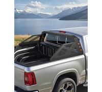 VEVOR Barra Antivuelco para Caja de Camioneta de Acero al Carbono Portaequipajes Universal Ajustable para Camionetas de Tamaño Completo con 6 Luces Auxiliares Ámbar, Portaequipajes No Incluido