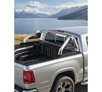 VEVOR Barra Antivuelco para Caja de Camioneta de Acero Inoxidable y Acero al Carbono Barra Ajustable Universal para Camionetas de Tamaño Completo y Mediano con Luz de Freno LED, Soporte No Incluido