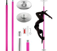 VEVOR Barra de Baile Profesional 2700x390 mm Barra de Baile Estática y Giratoria Kit de Danza en Barra Vertical Extraíble y Portátil Barra de Acero Inoxidable Resistente Altura Ajustable para Bar Club