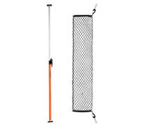 VEVOR Barra de Carga con Telescopio de Trinquete, Longitud Ajustable 1016-1854 mm, Estabilizador de Carga de Acero con Almohadillas Antideslizantes y Malla, para Camionetas y Minivans, Naranja