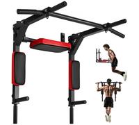 VEVOR Barra de Dominadas Multifuncional de Pared para Gimnasio en Casa, para Entrenamiento de la Parte Superior de Cuerpo, Capacidad de Peso de 200 kg, 952 x 628 x 753 mm, Acero al Carbono, Negro