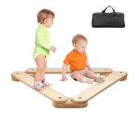 VEVOR Barra de Equilibrio de Madera 3 PCS de Tablas de Equilibrio con Diseño de Superficie Lisa Juguetes de Montessori para Carreras de Gimnasia para Niños de 2 a 6 Años en Interiores y Exteriores