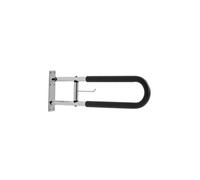 VEVOR Barra de Seguridad para Inodoro, en Forma U, Abatible, con Asa de Apoyo Antideslizante, Carga 136 kg para Personas Mayores, Discapacitadas y Embarazadas, 280 x 75 x 765 mm, Plata Brillante