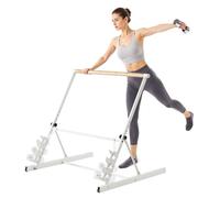 VEVOR Barra Elástica de Madera de Ballet, 4 Niveles, con Un Asa de Bloqueo Lateral, para Ejercicios de Ballet, Entrenamiento de Equilibrio, Ejercicios de Relajación y Yoga, 1048 x 870 x 950 mm