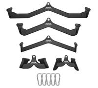 VEVOR Barras Extraíbles para Máquina de Cable 5 Piezas Barra de Tracción para Tríceps Mango Recubierto de Goma para Entrenamiento de Fuerza de Espalda Barra en V Barra en T de Tracción para Tríceps