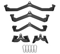 VEVOR Barras Extraíbles para Máquina de Cable 5 Piezas Barra de Tracción para Tríceps Mango Recubierto de Goma para Entrenamiento de Fuerza de Espalda Barra en V Barra en T para Dominadas de Tríceps