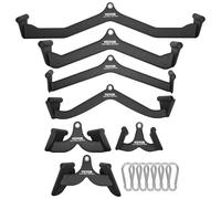 VEVOR Barras Extraíbles para Máquina de Cable 7 Piezas Barra de Tracción para Tríceps Mango Recubierto de Goma para Entrenamiento de Fuerza de Espalda Barra en V Barra en T para Dominadas de Tríceps