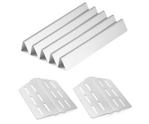 VEVOR Barras Saborizantes y Deflectores de Calor, Repuesto de Parrilla de 44 cm, para Weber Genesis Serie 300 E310, E320, E330, S310, S320 y S330, de Acero Inoxidable más Gruesa, Paquete de 7