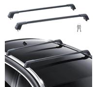 VEVOR Barras Transversales de Techo Portaequipajes de Aluminio Compatibles con Rieles Laterales ranurados sin Espacio para Distancia Interior Entre los Rieles 104-110 cm, Tamaño de Tubo 20-50 mm