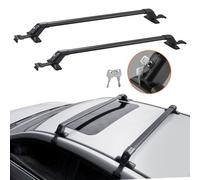 VEVOR Barras Transversales para Portaequipajes de Techo Universales de Aluminio Engrosado, Aptas para Techo sin Riel Lateral, Carga 70 kg, para Techo Descubierto con Cerraduras, 108 × 15,4 × 9,9 cm