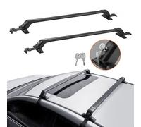 VEVOR Barras Transversales Universales 2 Piezas Portaequipajes de Aluminio con Cerradura para Automóvil, Carga de 70,3 kg, Portaequipajes de Techo, Compatible con Vehículos con Techo Descubierto