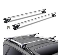 VEVOR Barras Transversales Universales de Techo Portaequipajes de Aluminio Compatibles con Rieles Laterales Elevados con Espacio Carga de 90,7 kg con Cerraduras, para SUV, Sedanes, Furgonetas