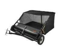 VEVOR Barredora de Césped de Remolque Ancho de 127 cm, Recolector de Hojas para Césped, Barredora Remolcable para Tractor Resistente con Altura de Barrido Ajustable para Patio, Granja, Aceras