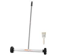VEVOR Barredora Magnética de 44,5 cm con Ruedas y Mango Ajustable Capacidad de 4,5 kg, Mini Barredora Liviana Magnética para Recoger Clavos y Tornillos Fácil Limpieza del Taller, Garaje, Patio
