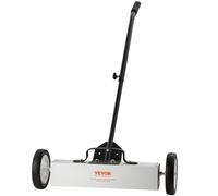 VEVOR Barredora Magnética Rodante 20,4 kg Escoba Magnética con Mango Telescópico 77-113 cm Barredora Magnética de Empuje 745 mm con Ruedas Imán con Mango Telescópico Limpieza Fácil de Taller Garaje