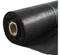 VEVOR Tela de Acolchado 91,4 x 2 m Tela de Control de Malezas Geotextil Jardín Lona PP Alta Permeabilidad Densidad Subyacente Textil para Cubierta del Suelo Jardinería Agricultura Huerto, Negro
