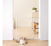 VEVOR Barrera de Seguridad Extensible, Ancho de 74,9-94 cm Altura de 76,2 cm, Cierre Automático Puerta de Escalera sin Taladrar Ancho de Apertura de 533 mm a 180° Valla para Niños para Interior
