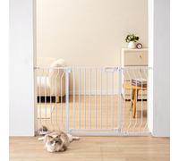 VEVOR Barrera de Seguridad Extensible Ancho de 75-135 cm Altura de 76 cm Cierre Automático Puerta de Escalera sin Taladrar Ancho de Apertura de 533 mm a 180° Valla para Niños para Interior