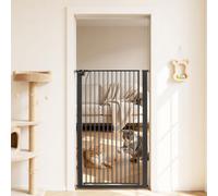 VEVOR Barrera de Seguridad para Niños, Ajustable de 740-1050 mm, Alto Extra de 1420 mm, Puerta de Seguridad para Perros y Gatos, con Kit de Montaje a Presión, para Dormitorio Hogar Salón, Negro
