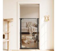 VEVOR Barrera de Seguridad para Niños, Ajustable de 740-1050 mm, Alto Extra de 1420 mm, Puerta de Seguridad para Perros y Gatos, con Kit de Montaje a Presión, para Dormitorio Hogar Salón, Negro