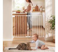 VEVOR Barrera de Seguridad para Niños, Alto de 715 mm, Ancho Ajustable de 670-1080 mm, Puerta de Seguridad para Bebés, Instalación de Taladros en la Pared, para Escaleras Dormitorio, Color Blanco