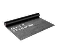 VEVOR Barrera de Vapor Impermeabilizante de Plástico, 1,27 x 76,2 m, 0,17 mm de Grosor, Lona Resistente al Desgarro, Bloquea la Humedad, para Construcción y Renovación de Edificios, Color Negro