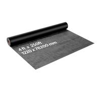 VEVOR Barrera de Vapor Impermeabilizante de Plástico, 1,27 x 76,2 m, 0,17 mm de Grosor, Lona Resistente al Desgarro, Bloquea la Humedad, para Construcción y Renovación de Edificios, Color Negro