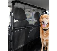 VEVOR Barrera para Perros para el Coche, para Instalación en Asientos Delanteros, con Malla Red Transparente, Universal para Sedanes, Camionetas y SUV de Tamaño Completo, Negro, 1415 x 810 x 75 mm