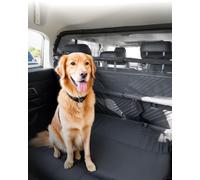 VEVOR Barrera para Perros para el Coche, para el Área de Carga, con Malla de Red Transparente, Ajuste Universal para SUV, Camiones y Vehículos Pequeños, Negro, Visibilidad Clara, 1170 x 540 x 45 mm