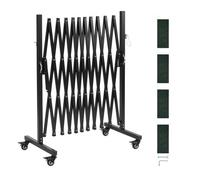 VEVOR Barricada Extensible de 3,37 m, Valla de Seguridad Plegable con Rueda y Freno, Barrera Metálica Portátil de Aleación de Aluminio, para Jardín Patio Construcción Control de Espacios, Color Negro