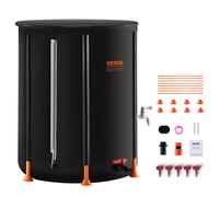 VEVOR Barril de Lluvia Plegable de 250 L con Grifos y Kit de Desbordamiento