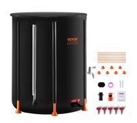 VEVOR Barril de Lluvia Plegable de 380 L con Grifos y Kit de Desbordamiento