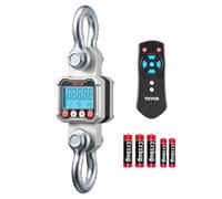 VEVOR Báscula Colgante Digital Carga Máxima 3000 kg Resolución 500 g con Aluminio Fundido, Retención de Pico Datos, Tara, Pantalla LCD, Escala Digital de Grúa Portátil para Almacén Pesca Granja Taller