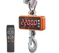 VEVOR Báscula Colgante Industrial 1000 kg Báscula de Grúa Digital con Control Remoto Carcasa de Aluminio Fundido, Pantalla LED de Alta Precisión para Granja, Caza, Pesca, Garaje al Aire Libre, Naranja