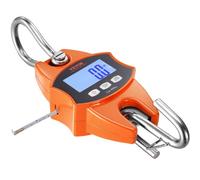 VEVOR Báscula Colgante Industrial 400 kg Báscula de Grúa Digital Carcasa de Aluminio Fundido Pantalla LCD Mini Báscula de Gancho Alta Precisión para Granja, Caza, Pesca, Garaje al Aire Libre, Naranja