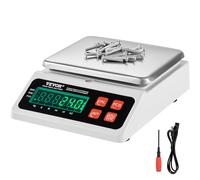 VEVOR Báscula Contadora Industrial, 10 kg x 0,1 g, Báscula Digital con Unidades g/kg/lb/oz/ct, Báscula Electrónica de Gramos, Báscula Contadora con pantalla LED para Joyas, Monedas, Piezas, Cocina