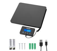 VEVOR Báscula Digital para Paquetes, 10/100 g, Doble Precisión, Plataforma de 200 kg con Función de Tara/Retención y Pantalla LCD, para Paquetes, Envíos y Equipaje, con Batería y Cable de Carga