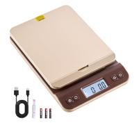VEVOR Báscula Postal Digital Portátil de 40 kg, Alta Precisión de 2 g, ABS, con Función de Retención de Tara, Apagado Automático, Calibración, Soporte Plegable, para Envíos de Cartas y Paquetes