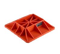 VEVOR Base de Gato de Alta Elevación con Soporte para Manija 295 x 295 mm Capacidad de 3,18 T Soporte para Gatos Agrícolas Compatible con la Mayoría de los Gatos con Base de 185 x 120 mm, Rojo