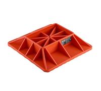 VEVOR Base de Gato de Alta Elevación con Soporte para Manija 295 x 295 mm Capacidad de 3,18 T Soporte para Gatos Agrícolas Compatible con la Mayoría de los Gatos con Base de 185 x 120 mm, Rojo