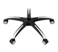 VEVOR Base de Repuesto para Silla de Oficina, Base de Taburete para Silla de Computadora Universal Resistente con 5 Ruedas y Patas Reforzadas, Carga Estática de 1134 kg, Φ 710 x 155 mm, Negro + Blanco