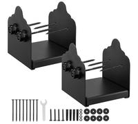 VEVOR Base para Postes de Madera 150 x 145 mm Tamaño Interior 150 x 141 mm 2 Piezas Soportes de Acero al Carbono para Postes Espesor de 2 mm para Instalaciones Fijas de Pérgolas, Barandillas, Negro