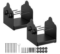 VEVOR Base para Postes de Madera 150 x 145 mm Tamaño Interior 150 x 141 mm 2 Piezas Soportes de Acero al Carbono para Postes Espesor de 2 mm para Instalaciones Fijas de Pérgolas, Barandillas, Negro